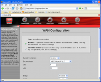 WAN Configuration Screenshot